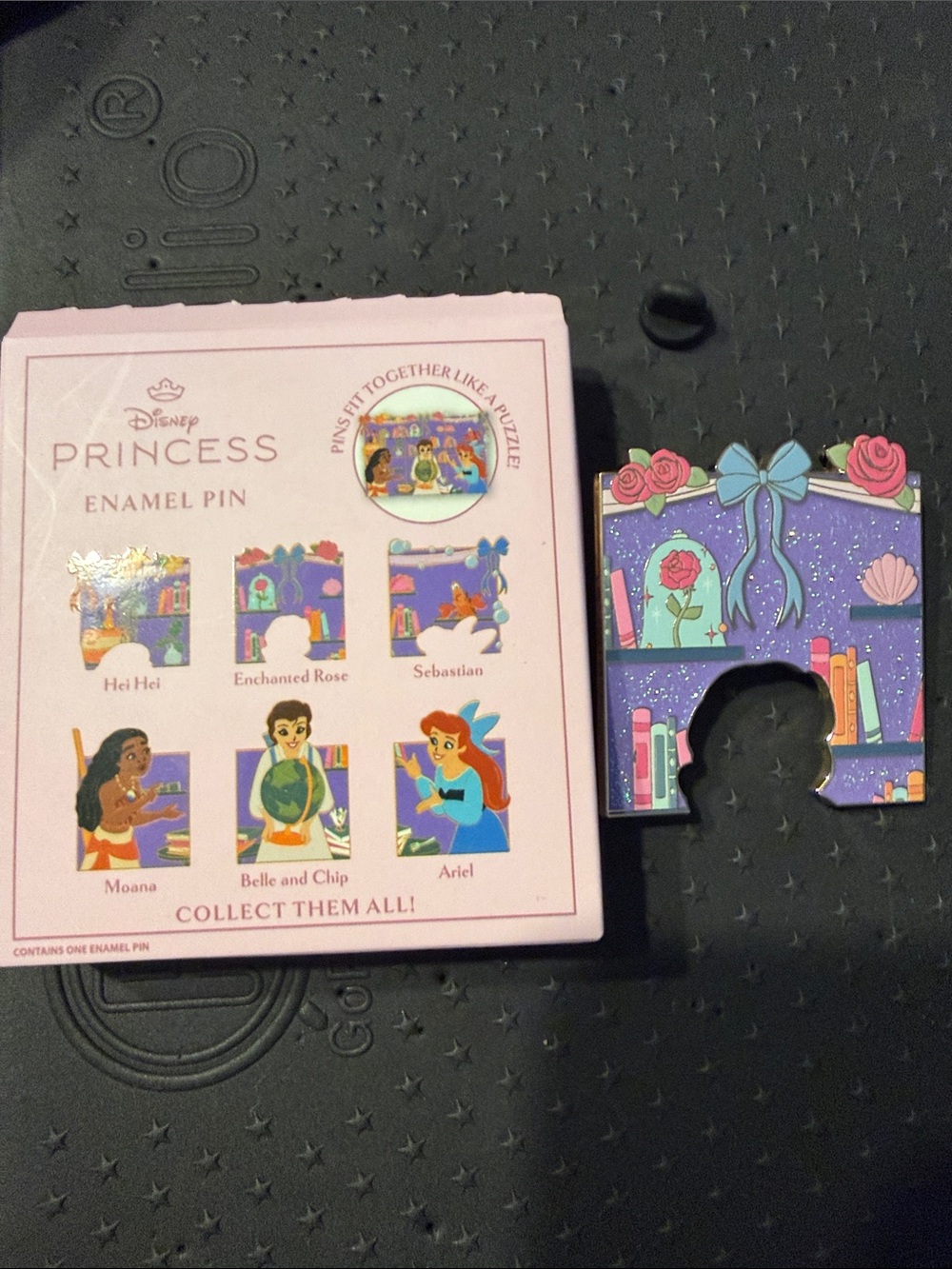 Disney Princess Belle Moana and Ariel Care for your World Puzzle Pin LE 500 PALM